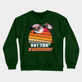 cute retro last day of school school's out for summer teacher Crewneck Sweatshirt